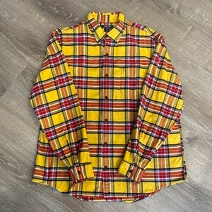 Men’s Lands End Plaid Flannel Size XL 17-17.5